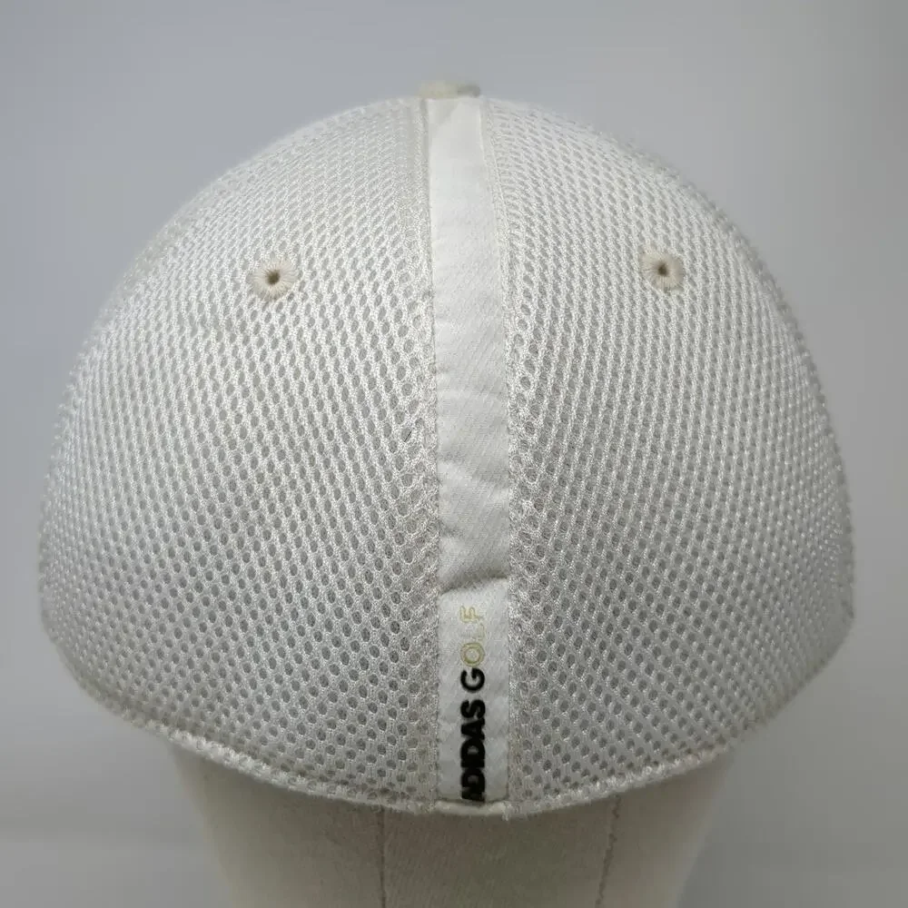 Adidas Vessel Golf Baseball Cap White XL Mesh Back Fitted Wing Logo Sport Hat